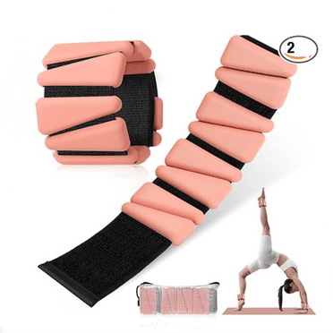 Wrist Ankle Weights Set of 2, 4 Lbs, Adjustable Silicone Workout Weights for Women and Men, Wearable Leg Arm Weighted Bracelet for Home Workout Gym Yoga Pilates Swimming Cardio