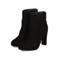 thumbnail image 5 of New Women Wild Diva Amaya-09 Faux Suede Wraparound Chunky Heel Bootie, 5 of 5