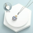 thumbnail image 6 of Crystal Heart with Rose Flower Cremation Jewelry for Ashes Urn Necklace Lockets for Human Ashes Pet Ashes Necklace for Women, 6 of 8