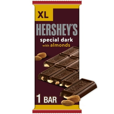 HERSHEY'S SPECIAL DARK Mildly Sweet Chocolate with Almonds XL Candy Bar, 4.25 oz (Packaging may vary)