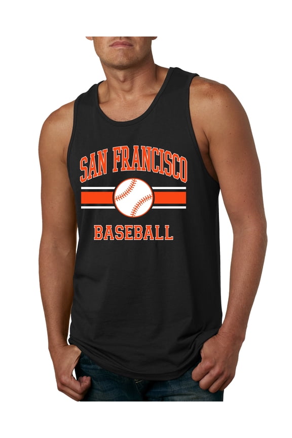 City of San Francisco Baseball Fantasy Fan Sports Men's Tank Top, Black, Medium
