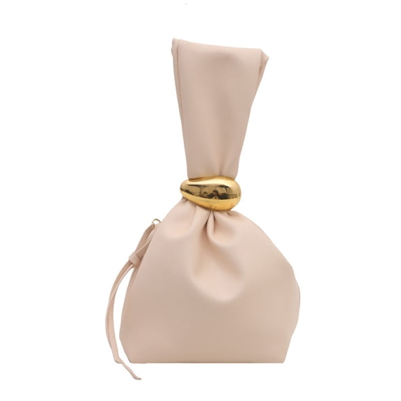 RUISINERY Pleated Bucket Bag for Women Elegant PU Leather Handbag Casual Evening Purse Top Handle Bag with Spacious Interior