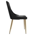 thumbnail image 5 of Antoine 20" Faux Leather Upholstered Side Chair in Black (Set of 2), 5 of 5