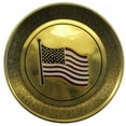 thumbnail image 1 of Natural Geo USA Flag Wall Hanging Brass Accent Plate Black, 1 of 4