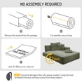 thumbnail image 5 of LLappuil Chaise Lounge Chair Indoor, Corduroy Boneless Sofa Bed, Deep Seat Sleeper Couch Reading Chairs, Cloud Sofas Couches for Living Room, No Assembly Required Green, 5 of 11