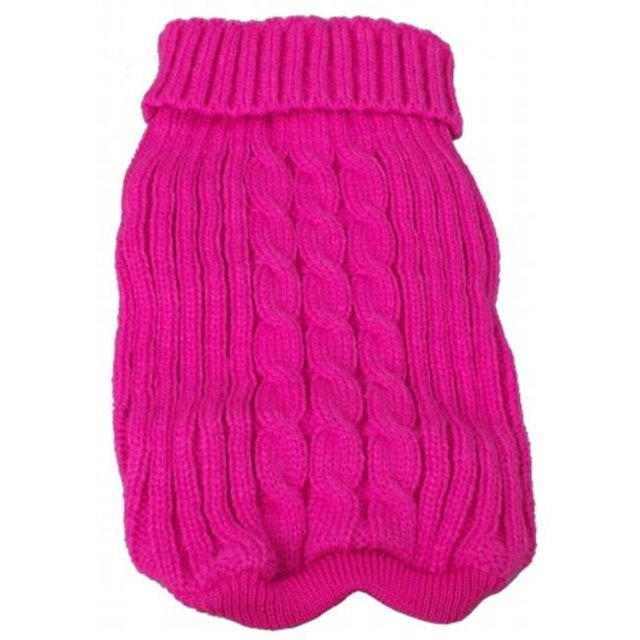 Pet Life LLC SW2PKSM Heavy Cotton Rib-Collared Pet Sweater