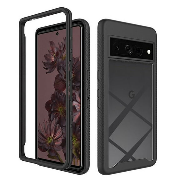 Kaleidio Case For Google Pixel 7 Pro (2022) [Fusion-X] Hybrid TPU Bumper [Shockproof] Transparent Skin Cover [Clear/Black]