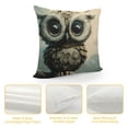 thumbnail image 4 of Orinice Owl Graphic Decorative Pillow Cover for Home Couch Living Room Bed Sofa, Multipurpose Throw Pillowcase for Car Bedroom, 1PC 20x20in, 4 of 5