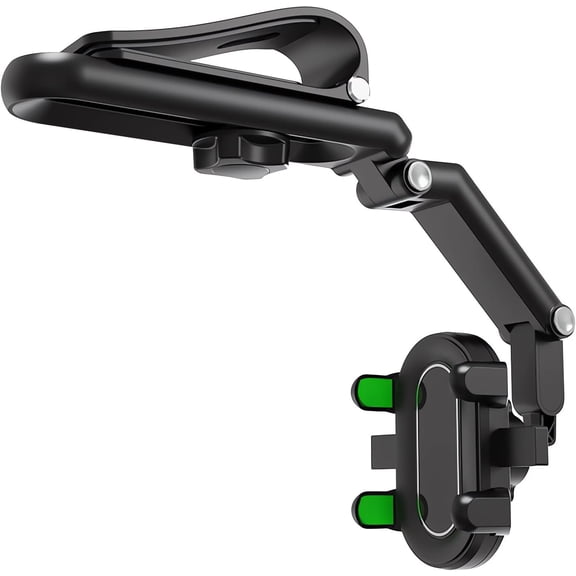 Rotatable and Retractable Car Phone Holder - 2024 New 1080 Multifunction Sun Visor Universal 360 Rotating Phone Holder for Vehicle Rear View Mirror