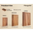 thumbnail image 2 of Fibogollo Acacia Wood Cutting Boards for Kitchen(Set of 3),Wooden Chopping Boards Set with Juice Groove,Chopping Board with Holder,Butcher Block for Meat,Vegetables,Fruit, 2 of 6