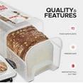 thumbnail image 6 of Bread Storage Container - 2 Pack  Plastic Bread Box with Ingeniously Tray - Airtight Container/Holder for Homemade Loaves and Baked Goods, 6 of 6