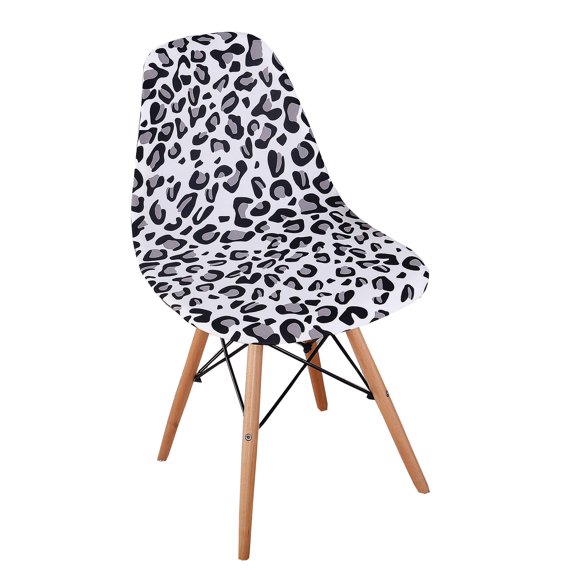 Mid Century Modern Chair Slipcover,Stretch Shell Chair Cover Removable Washable Anti-Dust Soft Spandex Printed Lounge Armless Chair Protector for Dining Room Kitchen Banquet-1-A