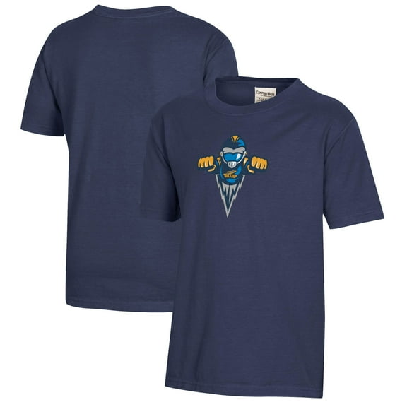 Youth Heather Navy Toledo Rockets Logo Comfort Wash T-Shirt