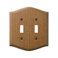 thumbnail image 1 of Amerelle 701TT Country Wood 2 Toggle Wall Plate  Oak, 1 of 3