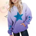 thumbnail image 2 of sususu Girls Graphic Hoodies Oversized Preppy Clothes Cute Graphic Print Cropped Sweatshirt Children Fall Winter Hoodie for Boys or Girls, 2 of 7