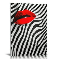 ARISTURING Zebra Print Poster Home Decor Canvas Painting HD Picture Bedroom Living Room Decor Wall Art and Framed (16x20inch)