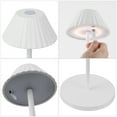 thumbnail image 7 of JONATHAN Y Mallory 44" Modern Minimalist Indoor/Outdoor Iron Pleated Shade Rechargeable/Cordless Dimmable Integrated LED Floor Lamp, White, JYL7168B, 7 of 7