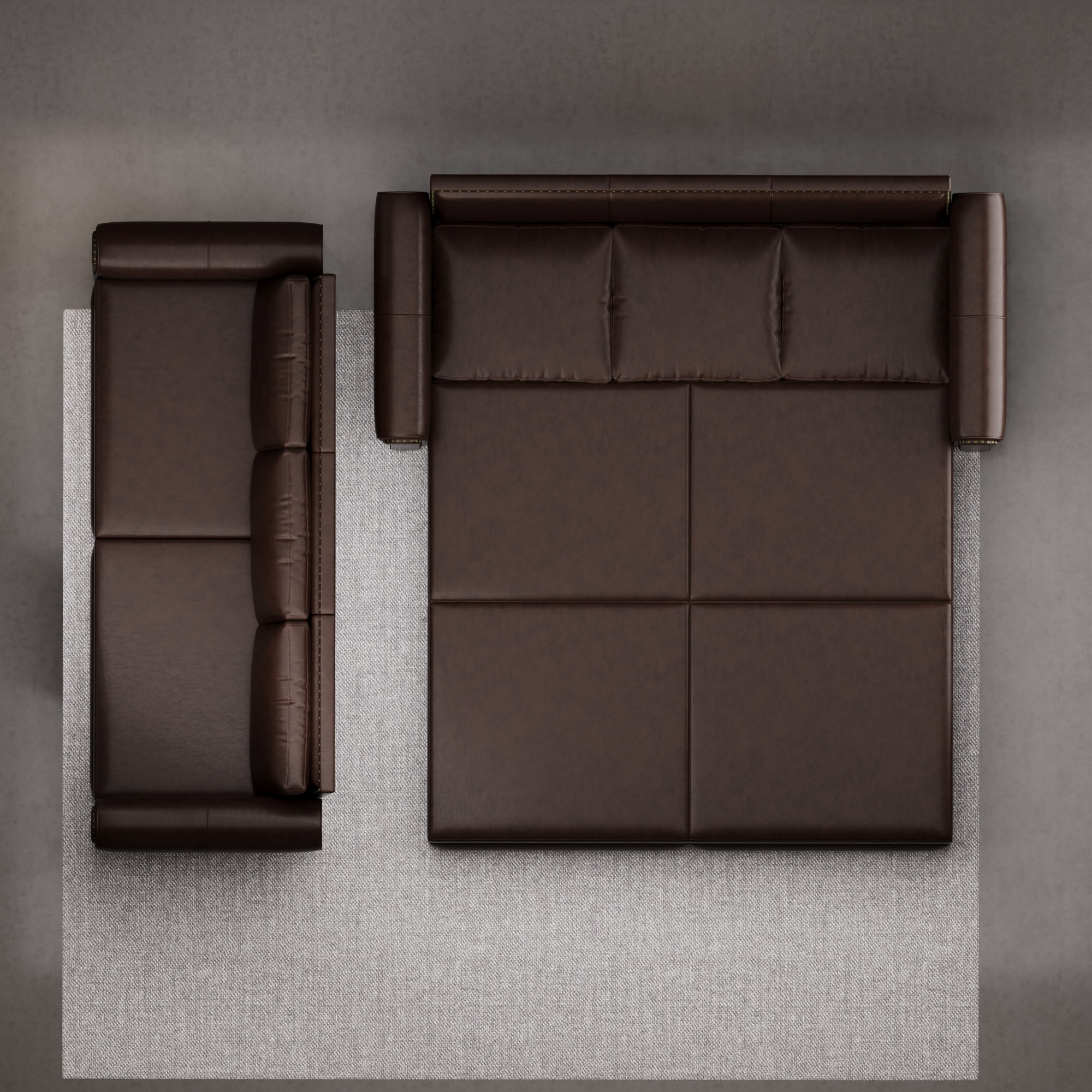 LLappuil King Size Pull Out Sofa Bed, Oversized Loveseat Sofa Convertible Sleeper Sofa Bed, Faux Leather Sofa Couch for Living Room Apartment Dark Brown