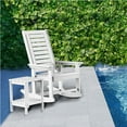 thumbnail image 3 of FURRYFECTION HDPE Indoor and Outdoor Muscle Armrests and Trimmed Edges Rocking Chair, White (Set of 2), 3 of 9