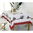 thumbnail image 5 of Christmas Ribbons Print Tablecloth Waterproof and Stain Resistant Table Cloth Decorative Tablecloths is Suitable for Holiday/Dining/Party Use(60x84 Inch), 5 of 5