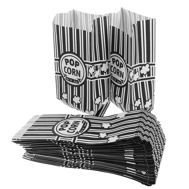 100 bolsas de palomitas de maíz para regalos de Año Nuevo, bolsas para papas fritas, tazones para palomitas de maíz, bocadillos y golosinas para noches de cine, carnavales y fiestas