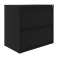 thumbnail image 1 of Hirsh 30 inch W 2 Drawer Metal Lateral 101 File Cabinet Black, 1 of 15