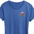 thumbnail image 3 of Marvel Captain America - Retro Distressed Flag - Women's Short Sleeve Graphic T-Shirt, 3 of 5