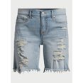 thumbnail image 5 of Sofia Jeans Women's Gabriella Bermuda Mid-Rise Destructed Hem Shorts, 8" Inseam, Sizes 0-20, 5 of 6
