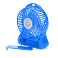thumbnail image 6 of UttpKLBx Clearance Office Supplies Portable Rechargeable LED Light Fan Cooler Mini Desk USB 18650 Battery Fan for Office Bedroom Table Outdoor for School, Home&Office (Blue), 6 of 7