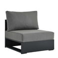 thumbnail image 2 of Modway Tahoe Outdoor Patio Powder-Coated Aluminum Modular Armless Chair in Gray Charcoal, 2 of 9