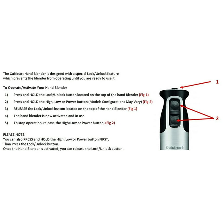 Cuisinart® Smart Stick™ Two-Speed Hand Blender CSB-175SV, Color