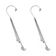 thumbnail image 1 of MasteelfCA 2pcs Tassels Ear Cuffs Shiny Rhinestone Ear Clip No Piercing Earring Ornament, 1 of 7