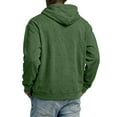 thumbnail image 5 of Men's 1/4 Zip Hooded Sweatshirt for Casual Wear, Winter Lounge, and Christmas Relaxation,Army Green,L, 5 of 6