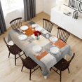 thumbnail image 6 of Burnt Orange Grey Table Cloth Waterproof Tablecloths, Oil Painting Modern Abstract Art Tablecloth Dining Table Cover for Kitchen Party Tabletop Outdoor, Rectangle Tablecloth 54x108 Inch, 6 of 9