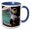 Blue/White, variant on 3drose, Douc Langur Monkey, 11oz Magic Transforming Mug