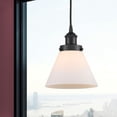 thumbnail image 2 of 616-1PH-BK-G41 Innovations Lighting Bell - 1 Light Mini Pendant In Industrial Style-10 Inches Tall and 8 Inches Wide-Matte Black Finish-Matte White, 2 of 2
