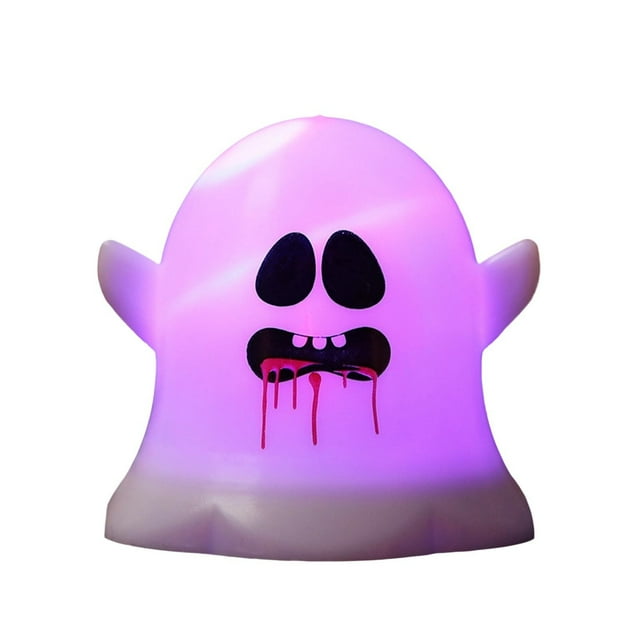 B Halloween Ghost Night Light Led Candle Light With Bleeding Expression Battery Operated Tea Light For Party Decor Bedroom Decor