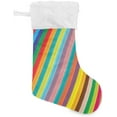 thumbnail image 3 of SKYSONIC Christmas Stocking Personalized Mexican Serape Stripes Large Candy Stocking Hanging Gift Xmas Stockings Decoration 1 PC for Family Holiday Party Ornaments Decor Fireplace, 3 of 7