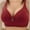 Wine, variant on Lolmot Wireless Bras with Support and Lift Full Coverage Without Steel Ring Gathering Adjusting Bra Underwear