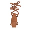 thumbnail image 3 of Unique Bargains Women's Open Toe Lace Up Mid Chunky Heeled Sandals, 3 of 7