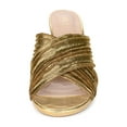 thumbnail image 5 of BLISSFUL STEP Women's Shoes Strap Slip on Block Heel Slide Sandals Gold 7, 5 of 7