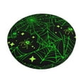 thumbnail image 2 of Lsque Green Bright Web with Spiders Round Bar chair cushion covers Velvet Fabric Premium Comfort Protects from Scratches and Stains for 14-17 Inch Chair- 12 inch, 2 of 7