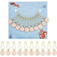 thumbnail image 2 of 1 set 10 Pcs Number 0-9 Stitch Markers Alloy Enamel Crochet Stitch Marker Charms Locking Stitch Marker with Gourd Pins for Knitting Weaving Sewing Jewelry Making Misty Rose, 2 of 6
