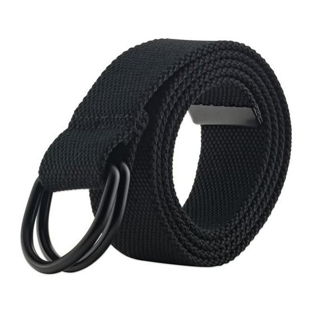 Men Women D Ring Canvas Belt Black 2XL Walmart