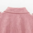 thumbnail image 5 of Atogsazn Womens Zip Up Jacket Faux Suede Bomber Coat Oveesized Fall Lapel Motorcycle Streetwear Outerwear 01-Pink S Fashion, 5 of 7