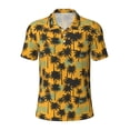 thumbnail image 2 of Daiia Hawaii Palms Pattern Men’s Polo Shirts,Solid Deck Shirt,Classic Fit, Breathable Cotton Polo for Casual and Sport Wear-Large, 2 of 7