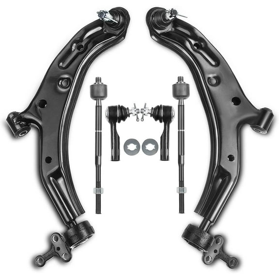 A-Premium 6Pcs Front Lower Inner Outer Suspension Kit Control Arm Ball Joint Tie Rod End Compatible with Nissan Sentra 2000-2006