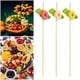 thumbnail image 2 of 100 palillos románticos para cócteles con forma de rosa, decoración de flores de rosa, palillos de dientes elegantes, palillos largos de bambú para brochetas de cóctel, 100 unidades, rosa, 2 of 5