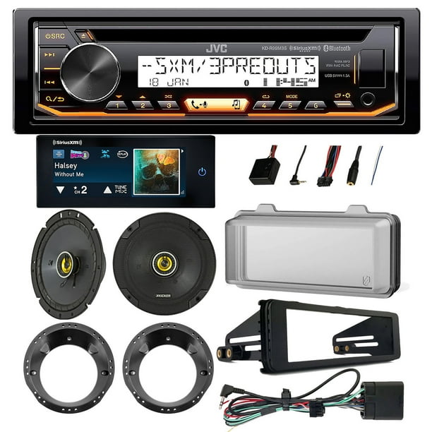 Fits 9813 Harley Davidson Single DIN Bluetooth Radio, SiriusXM