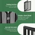thumbnail image 4 of Dog Gate for Doorways, Foldable Dog Gate Indoor, Pet Gates for Doorways Bedroom, Puppy Gate with Metal Support Feet, Room Divider 2 Panels (Black), 4 of 7
